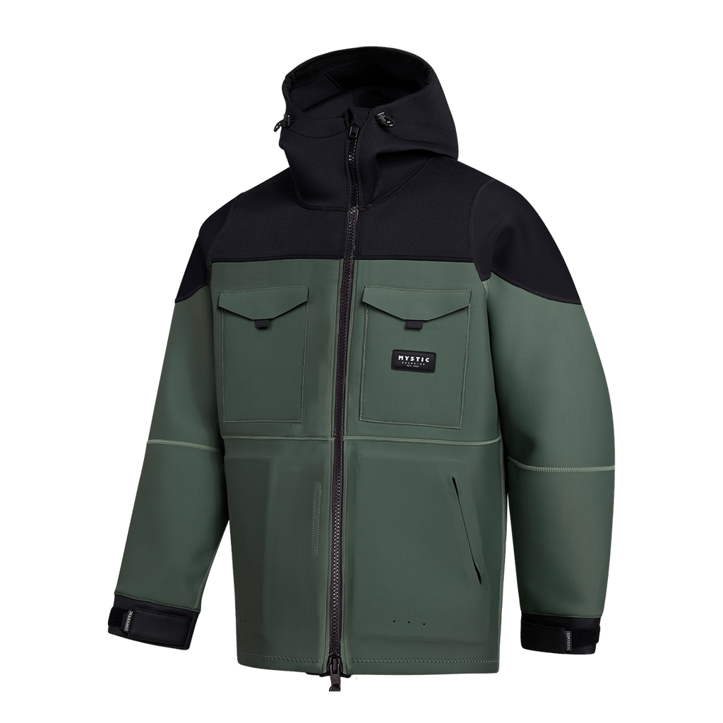 Mystic - Vortex Neoprene Jacket 3/2mm - Dark Olive - 2026 - The Kitesurf Centre