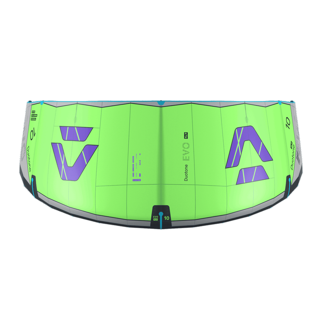 Duotone Evo SLS 2027 Kite, Light Lime/Grey, manufacturer product view 4.