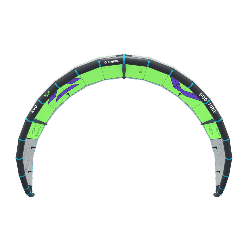 Duotone Evo SLS 2027 Kite, Light Lime/Grey, manufacturer product view 5.