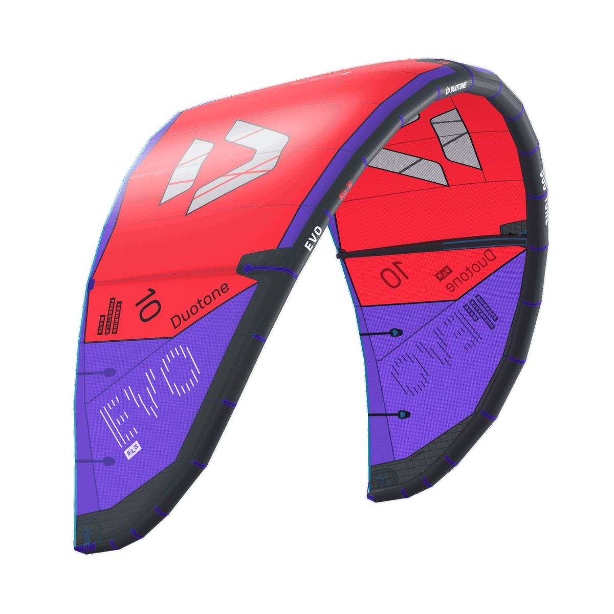 Duotone Evo SLS 2027 Kite, Red/Purple, manufacturer product view 2.