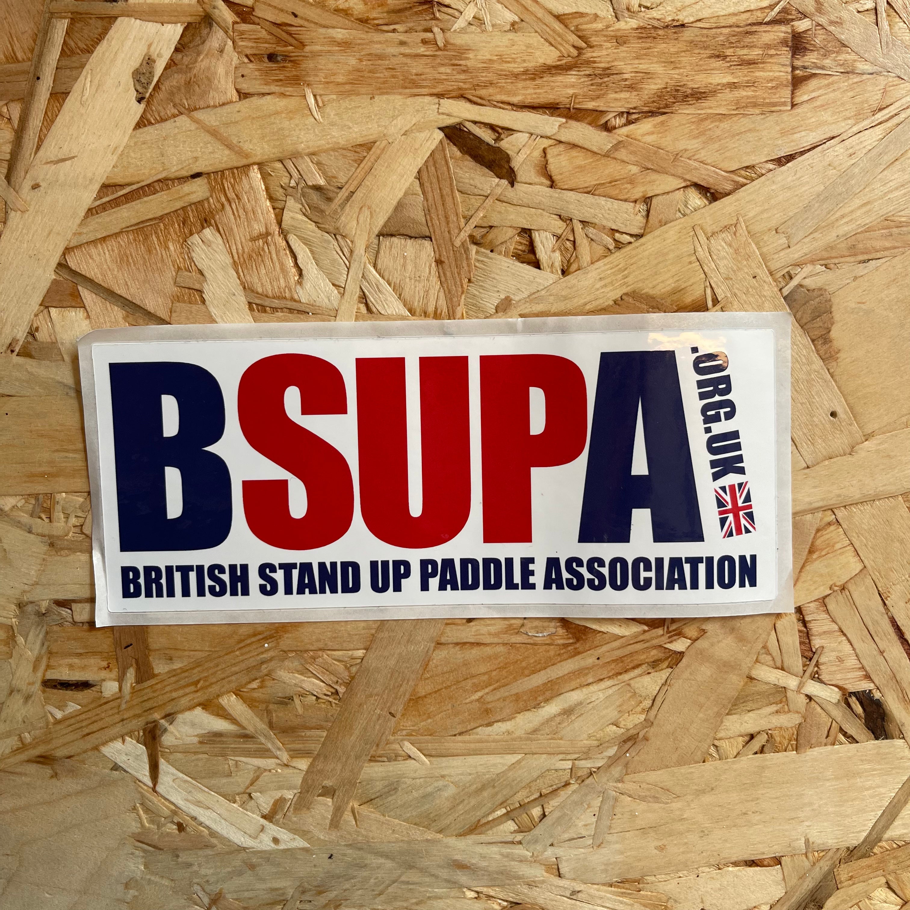 BSUPA sticker on a wooden background