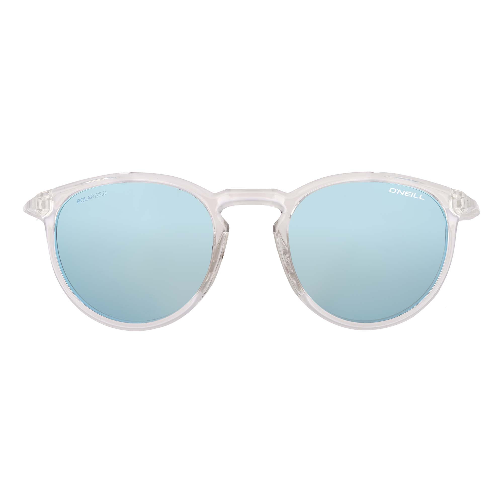 Round Clear Sunglasses Blue lenses