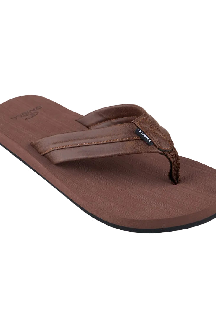 Brown sandal on a light gray background