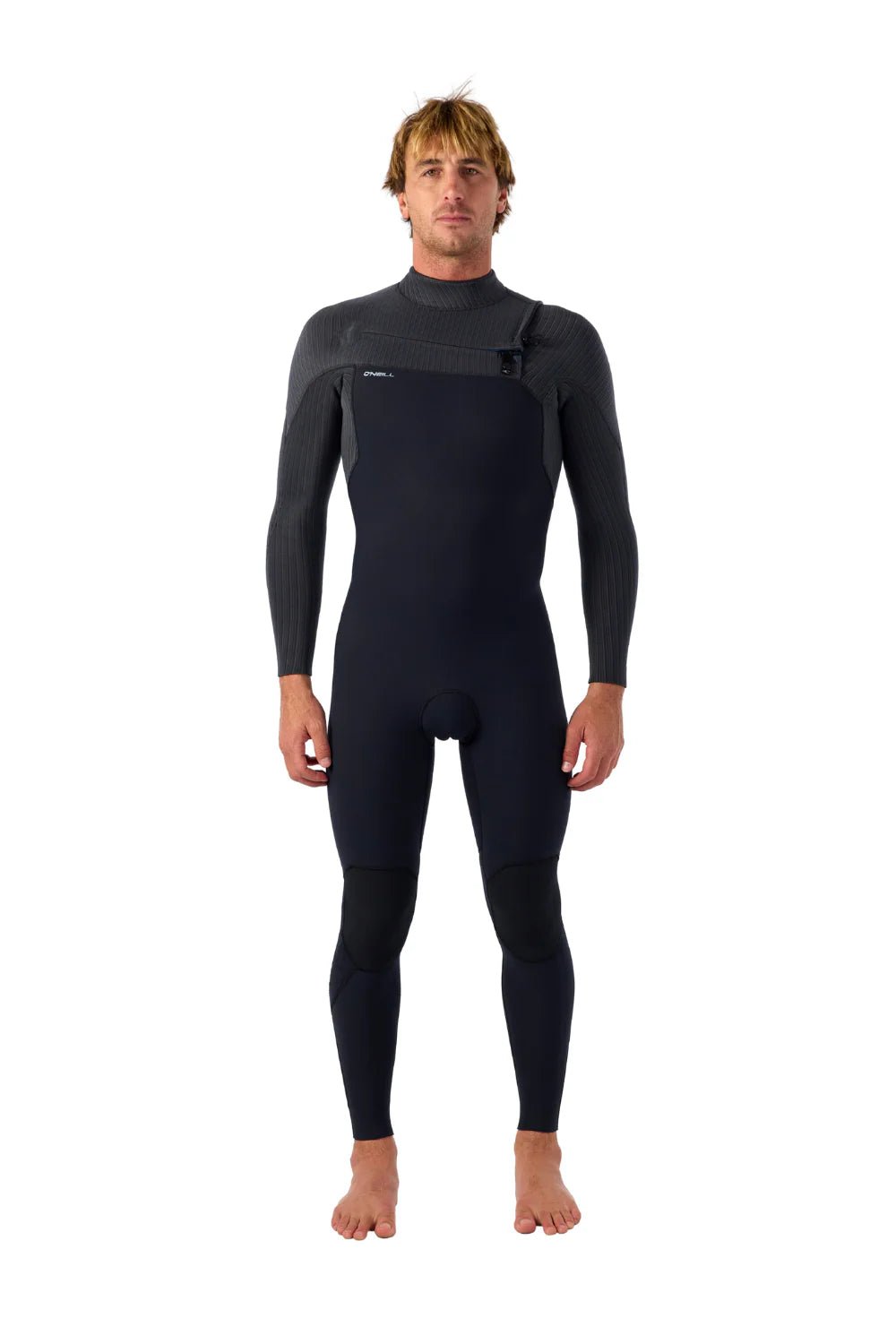 O’Neill Hyperfreak Chest Zip Mens Wetsuit Black/Tempered Steel