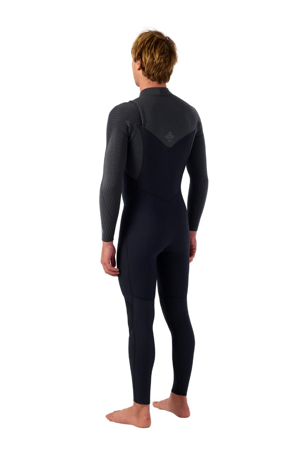 O’Neill Hyperfreak Chest Zip Mens Wetsuit Black/Tempered Steel Back