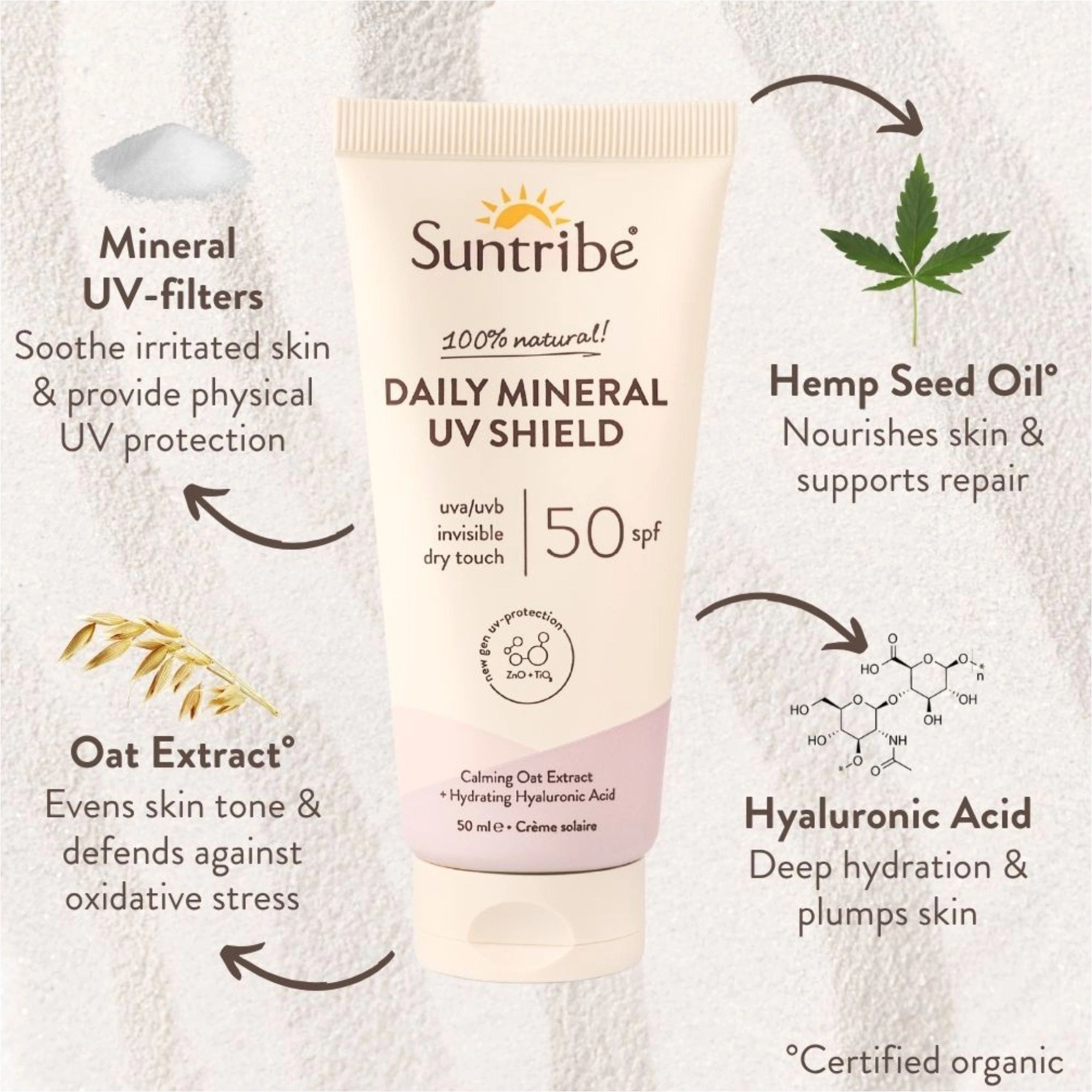 Suntribe 100% Natural UV Shield 50 SPF