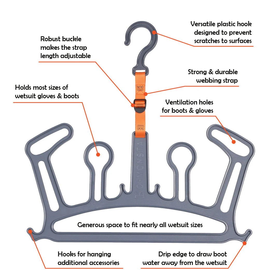C - Monsta - C - Monsta Wetsuit, Boot & Glove Hanger - The Kitesurf Centre