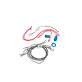 Duotone Kiteboarding - Duotone Front Bridle Set Neo left/red (SS24-SS26) - The Kitesurf Centre