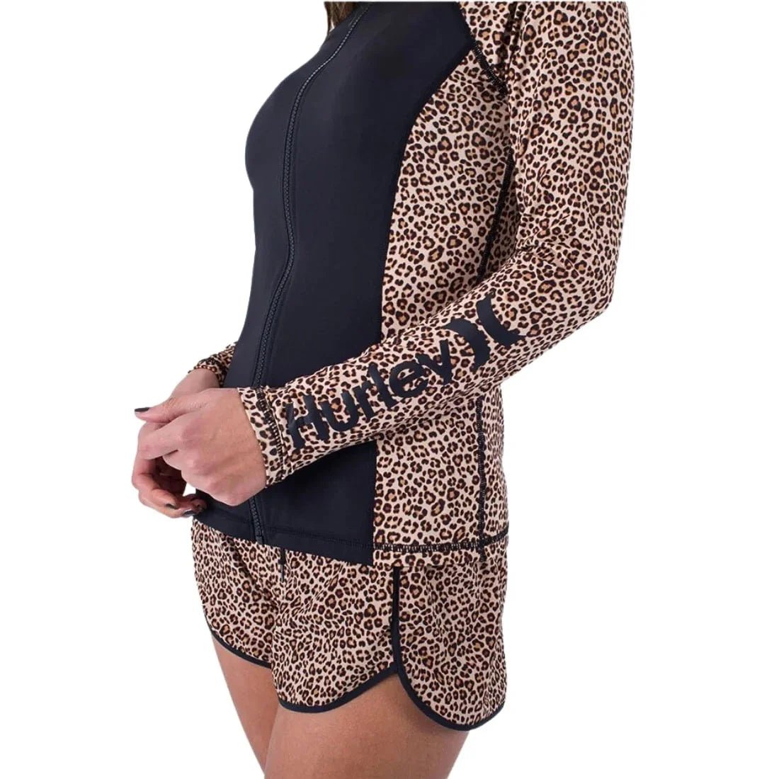 Hurley - Hurley Leopard Front Zip Rash Vest - The Kitesurf Centre