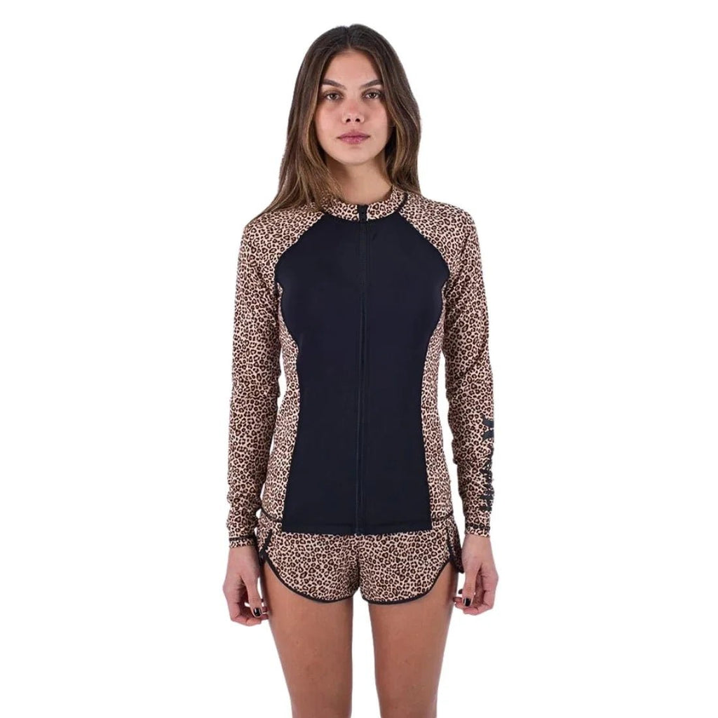 Hurley - Hurley Leopard Front Zip Rash Vest - The Kitesurf Centre