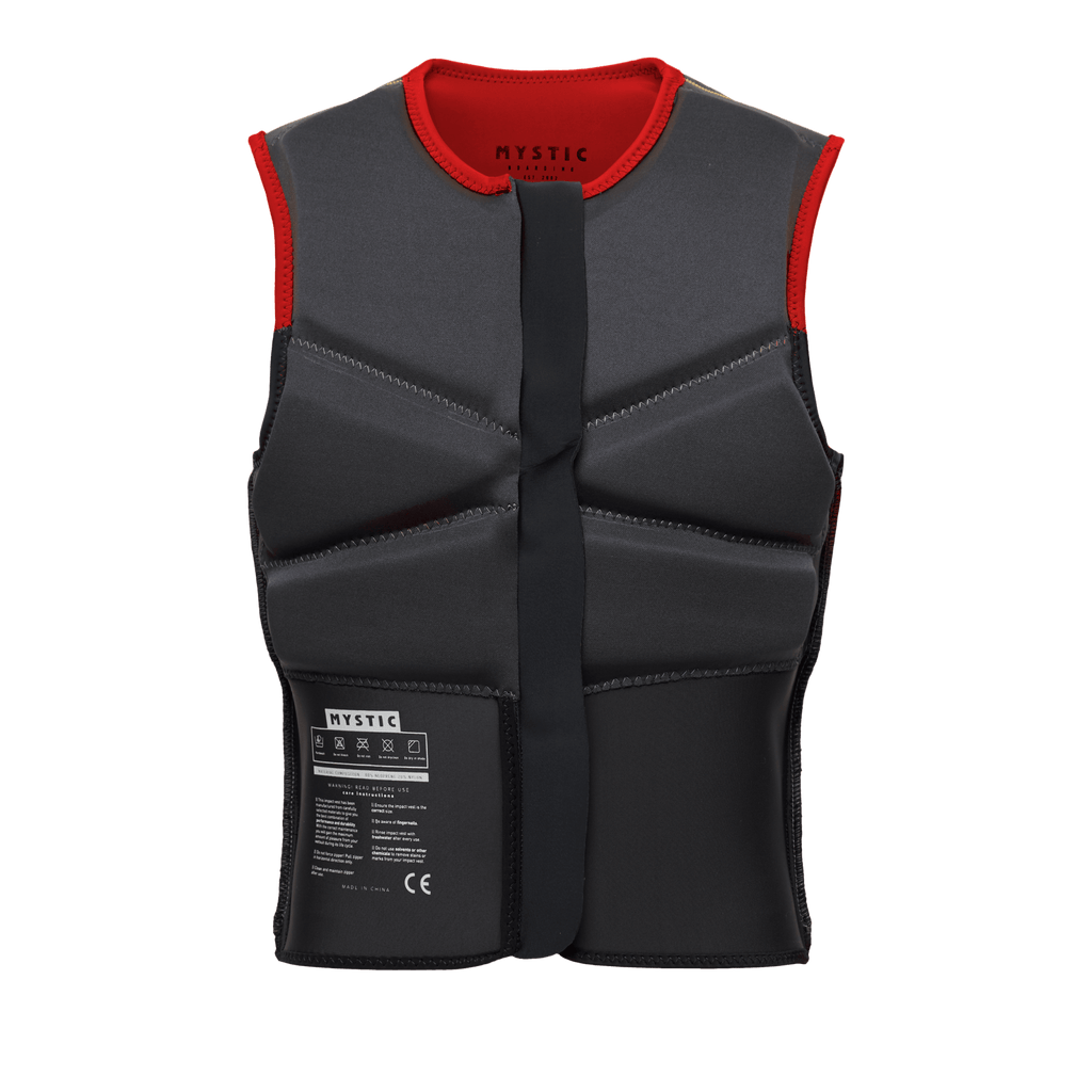 Mystic - Block Impact Vest FrontZip - Red - 2026 - The Kitesurf Centre