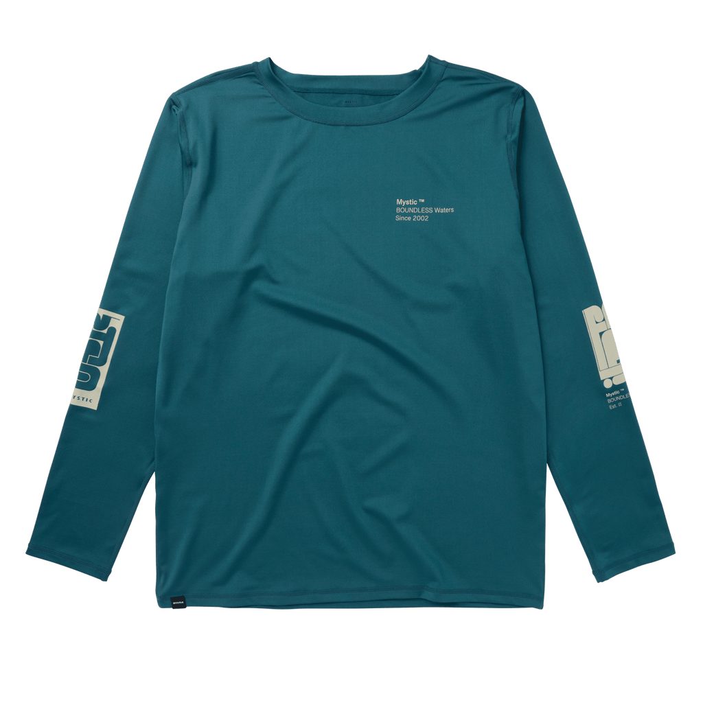 Mystic - Boarding L/S Rashvest - Teal - 2026 - The Kitesurf Centre