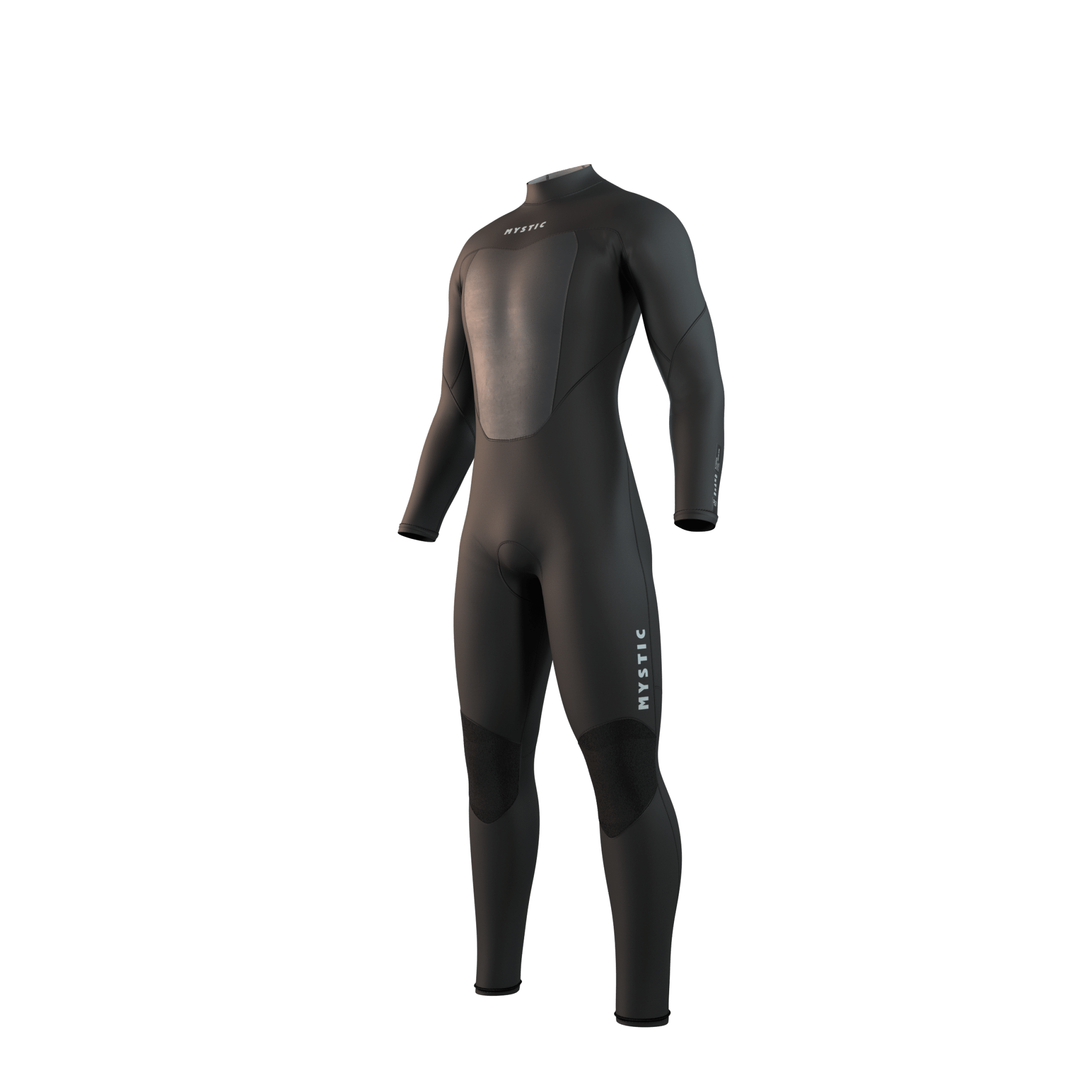 Mystic - Brand Fullsuit 3/2mm BackZip Flatlock - Black - 2026 - The Kitesurf Centre