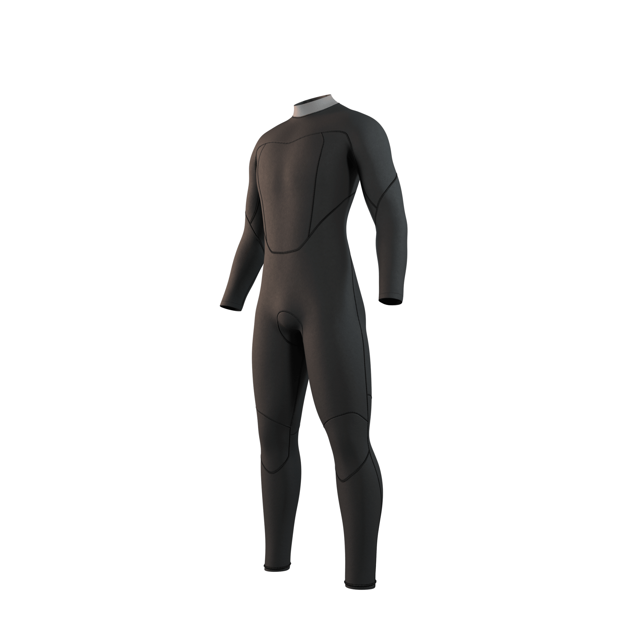 Mystic - Brand Fullsuit 3/2mm BackZip Flatlock - Black - 2026 - The Kitesurf Centre