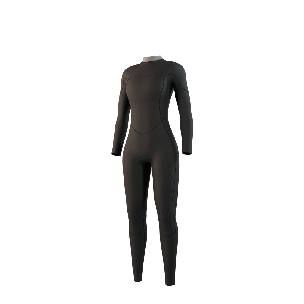 Mystic - Brand Fullsuit 3/2mm BackZip Flatlock Women - Black - 2026 - The Kitesurf Centre