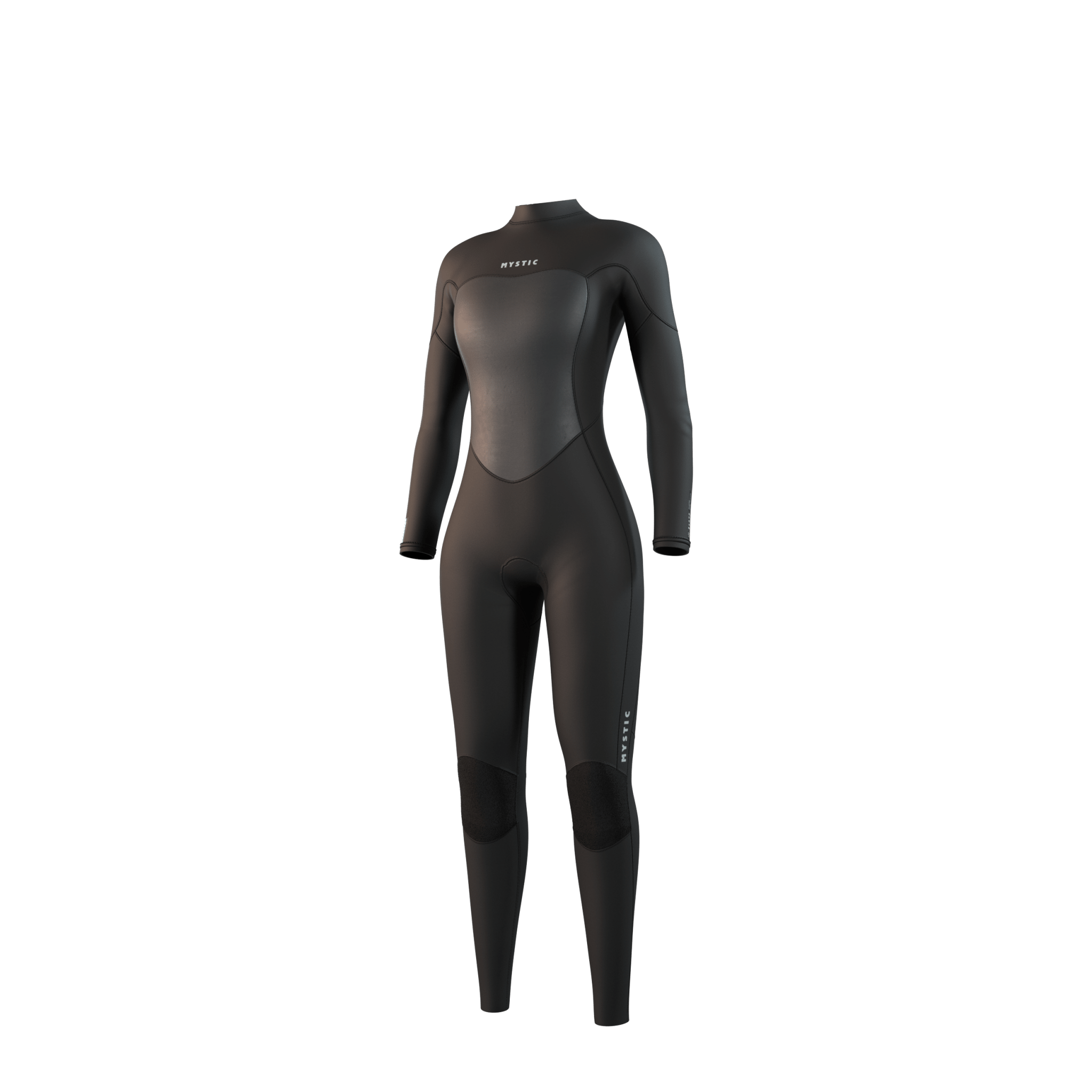 Mystic - Brand Fullsuit 3/2mm BackZip Flatlock Women - Black - 2026 - The Kitesurf Centre