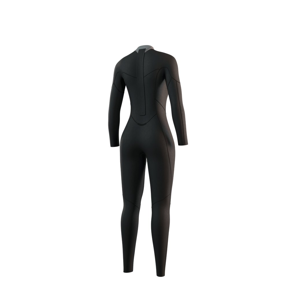 Mystic - Brand Fullsuit 3/2mm BackZip Flatlock Women - Black - 2026 - The Kitesurf Centre