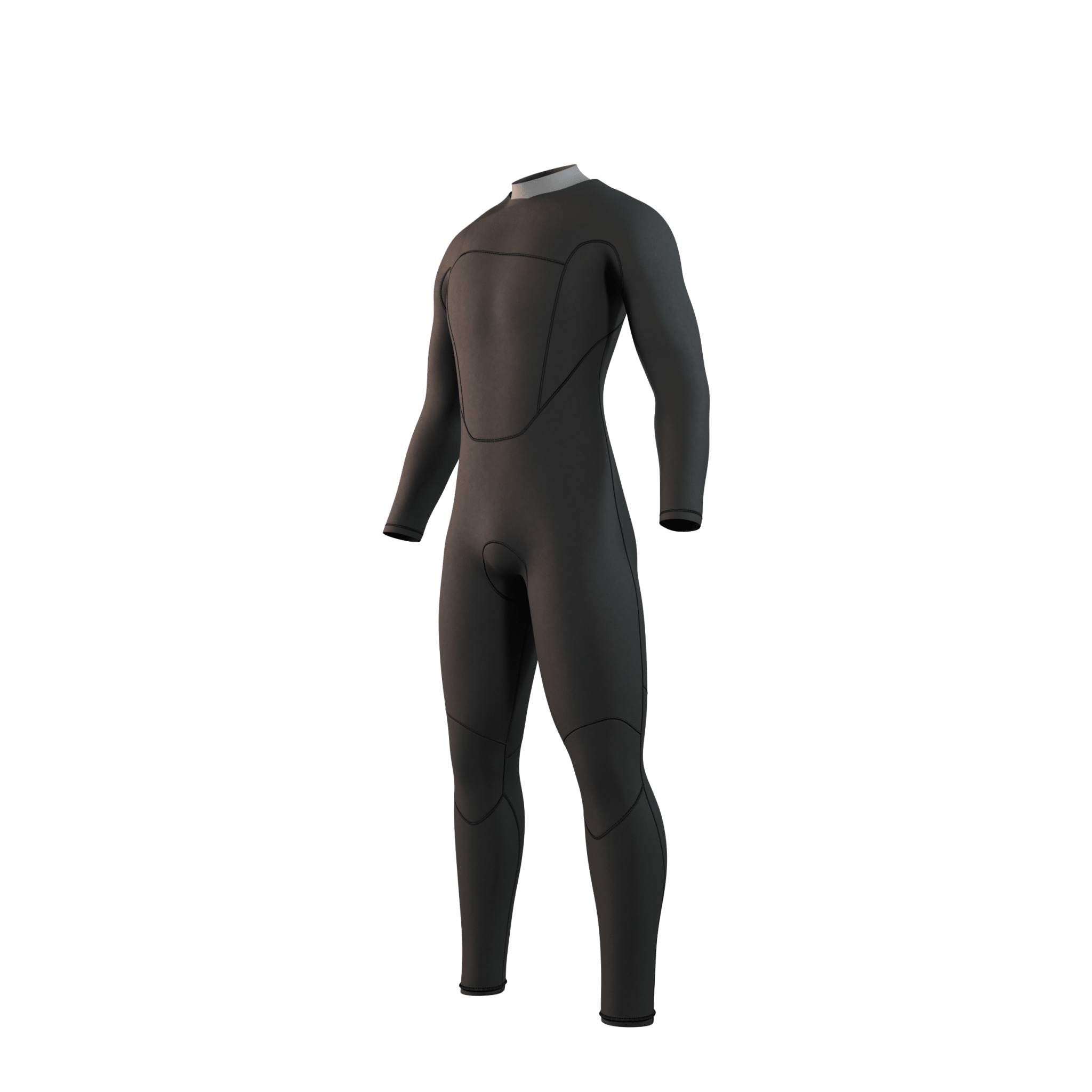 Mystic - Brand Fullsuit 3/2mm FrontZip Flatlock - Black - 2026 - The Kitesurf Centre