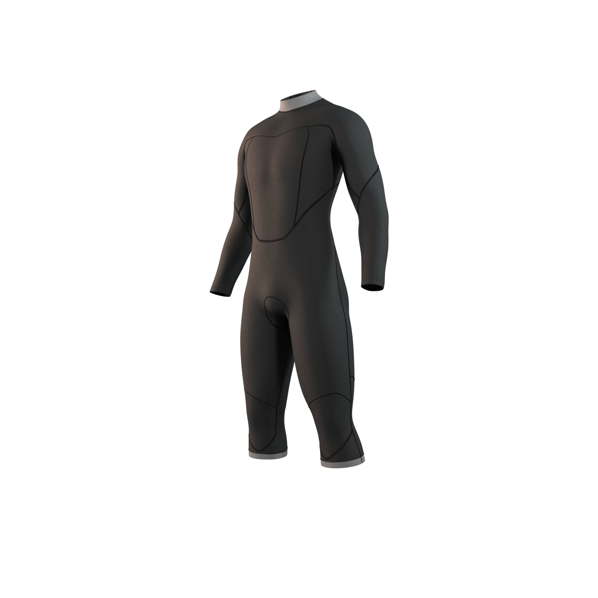 Mystic - Brand Longarm Shortleg 3/2mm BackZip Flatlock - Black - 2026 - The Kitesurf Centre