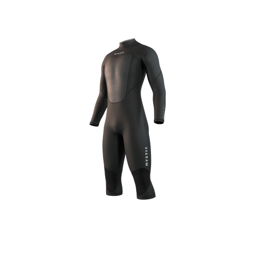Mystic - Brand Longarm Shortleg 3/2mm BackZip Flatlock - Black - 2026 - The Kitesurf Centre
