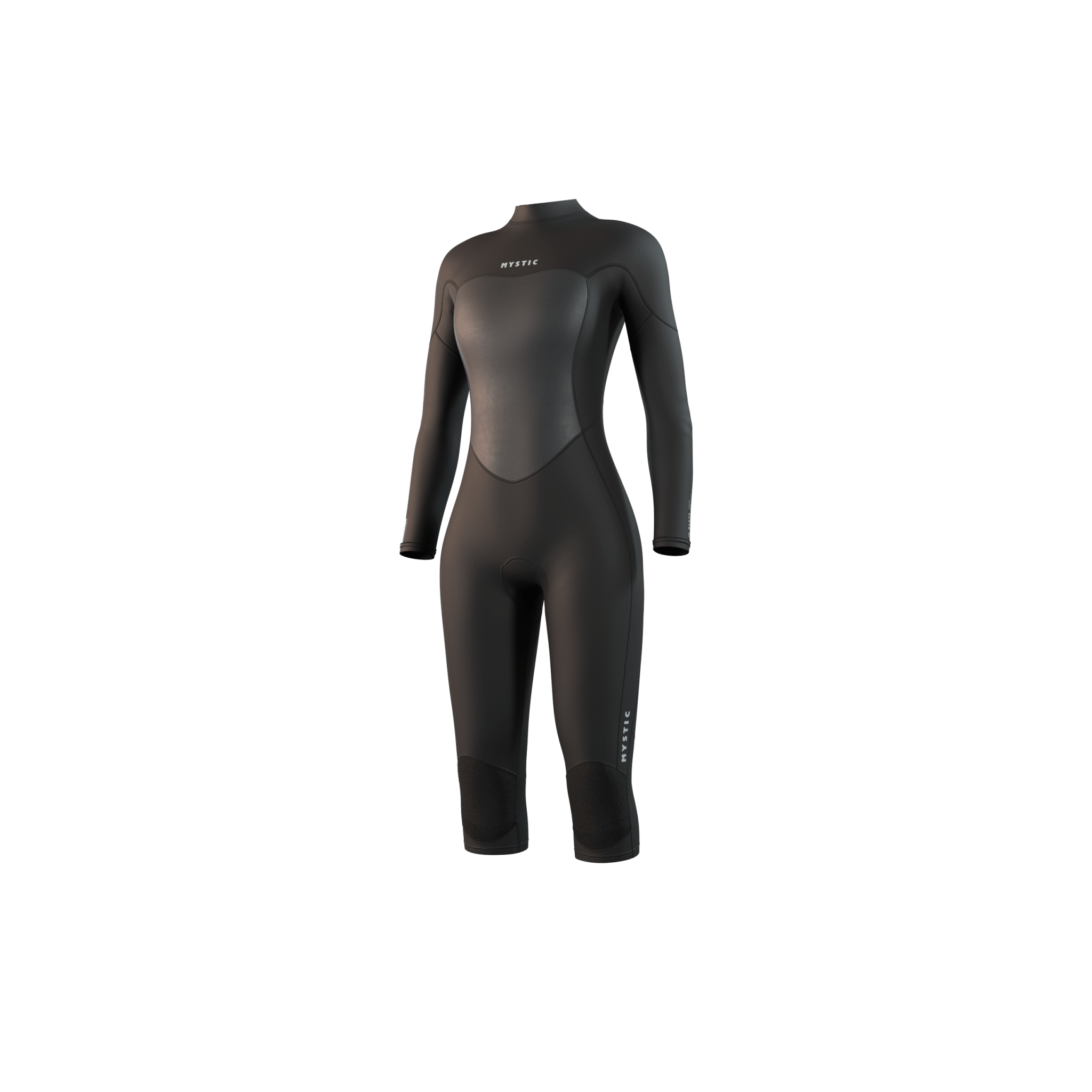 Mystic - Brand Longarm Shortleg 3/2mm BackZip Flatlock Women - Black - 2026 - The Kitesurf Centre