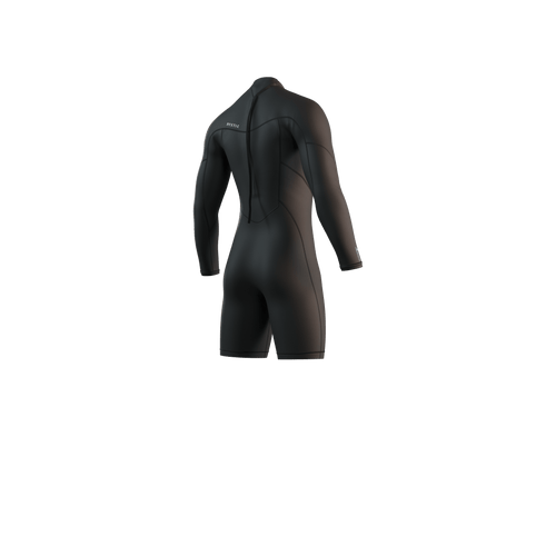 Mystic - Brand Longarm Shorty 3/2mm BackZip Flatlock - Black - 2026 - The Kitesurf Centre