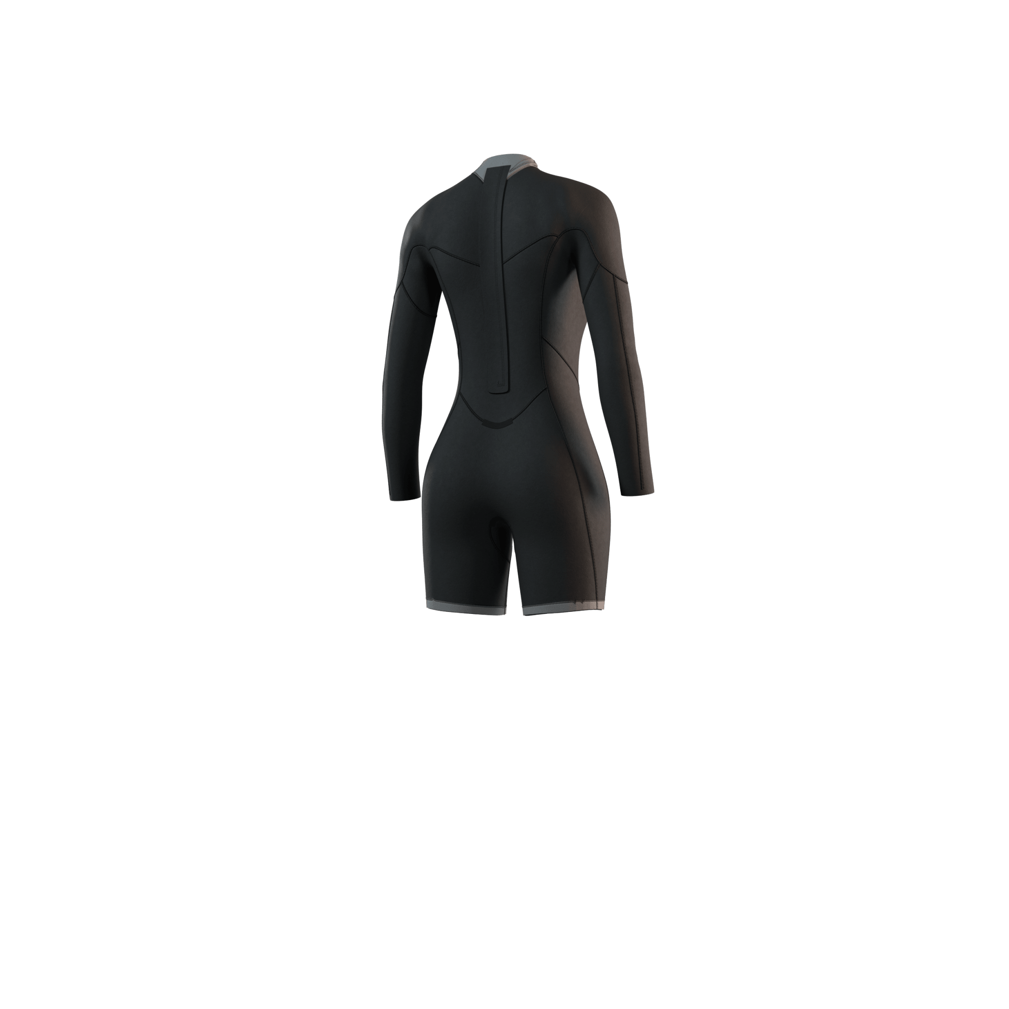 Mystic - Brand Longarm Shorty 3/2mm BackZip Flatlock Women - Black - 2026 - The Kitesurf Centre