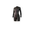Mystic - Brand Longarm Shorty 3/2mm BackZip Flatlock Women - Black - 2026 - The Kitesurf Centre