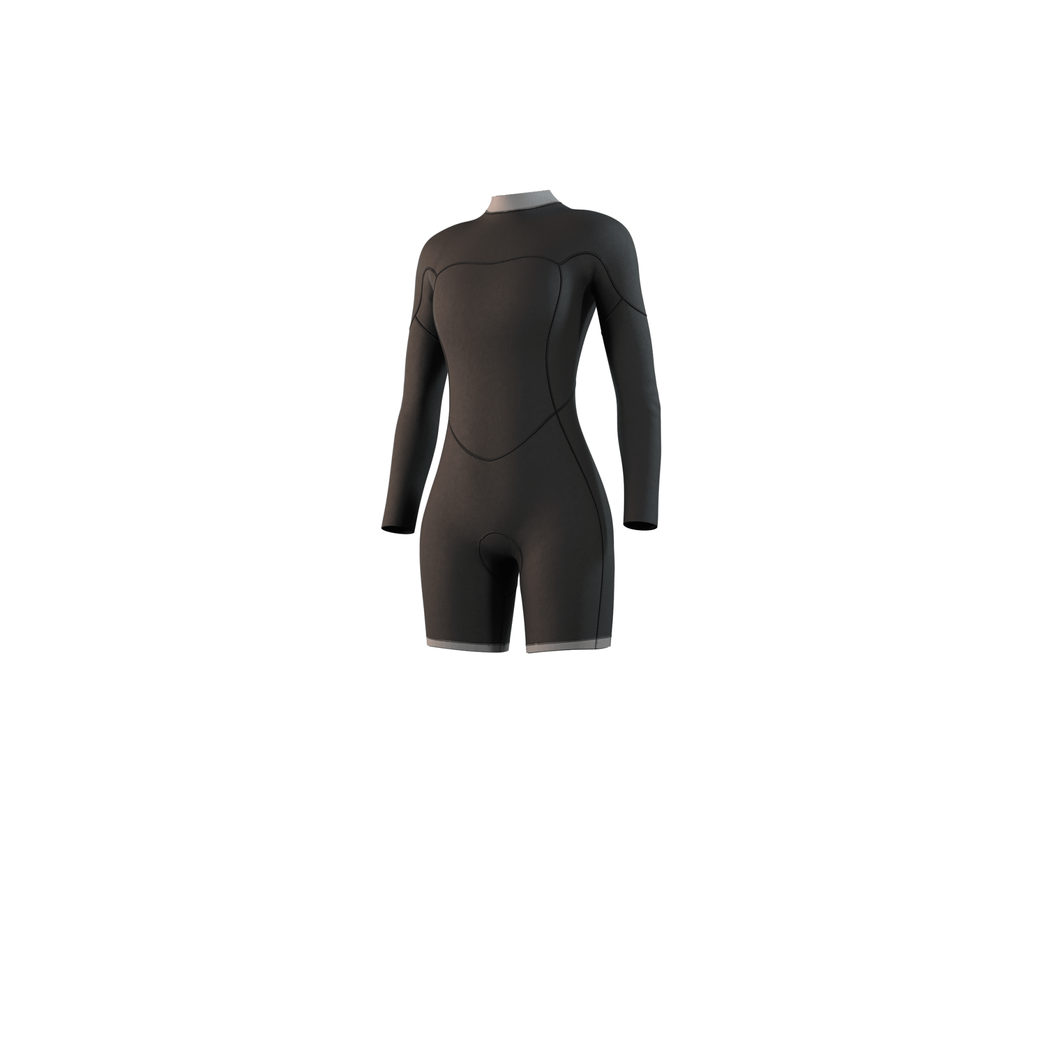 Mystic - Brand Longarm Shorty 3/2mm BackZip Flatlock Women - Black - 2026 - The Kitesurf Centre