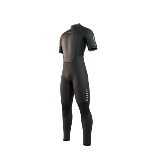 Mystic - Brand Shortarm 3/2mm BackZip Flatlock - Black - 2026 - The Kitesurf Centre