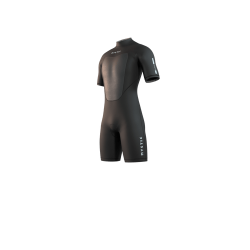 Mystic - Brand Shorty 3/2mm BackZip Flatlock - Black - 2026 - The Kitesurf Centre