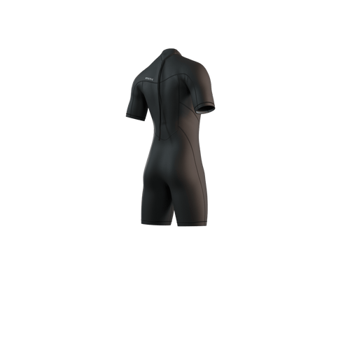 Mystic - Brand Shorty 3/2mm BackZip Flatlock - Black - 2026 - The Kitesurf Centre