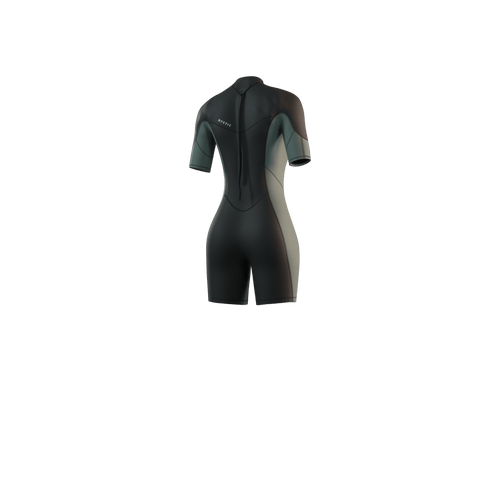 Mystic - Brand Shorty 3/2mm BackZip Flatlock Women - Dark Olive - 2026 - The Kitesurf Centre