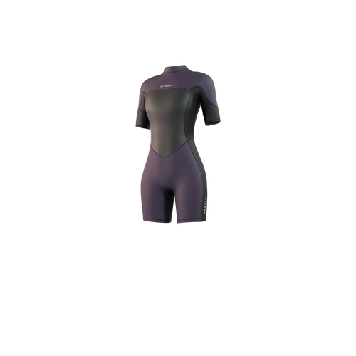 Mystic - Brand Shorty 3/2mm BackZip Flatlock Women - Deep Purple - 2026 - The Kitesurf Centre