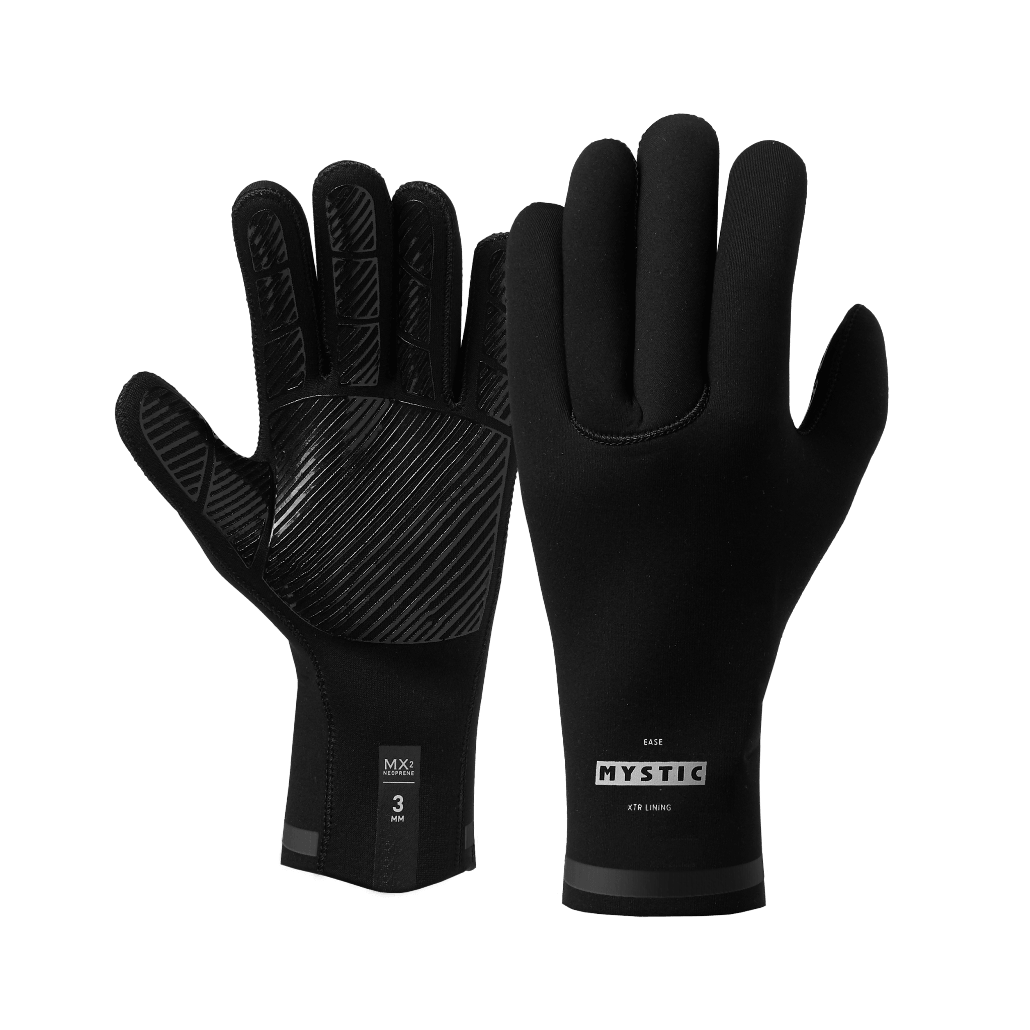 Mystic - Crest Glove 1.5mm 5Finger - HYBRID - Black - 2026 - The Kitesurf Centre