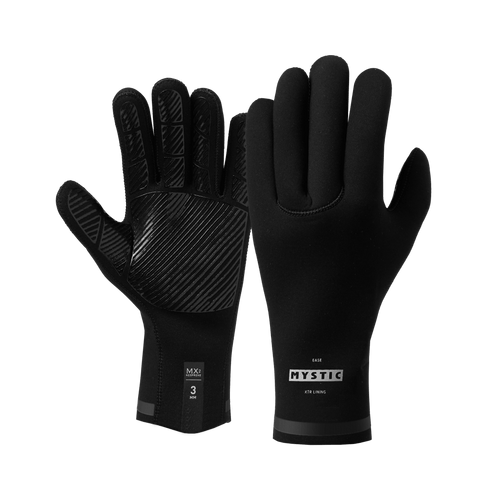 Mystic - Crest Glove 1.5mm 5Finger - HYBRID - Black - 2026 - The Kitesurf Centre