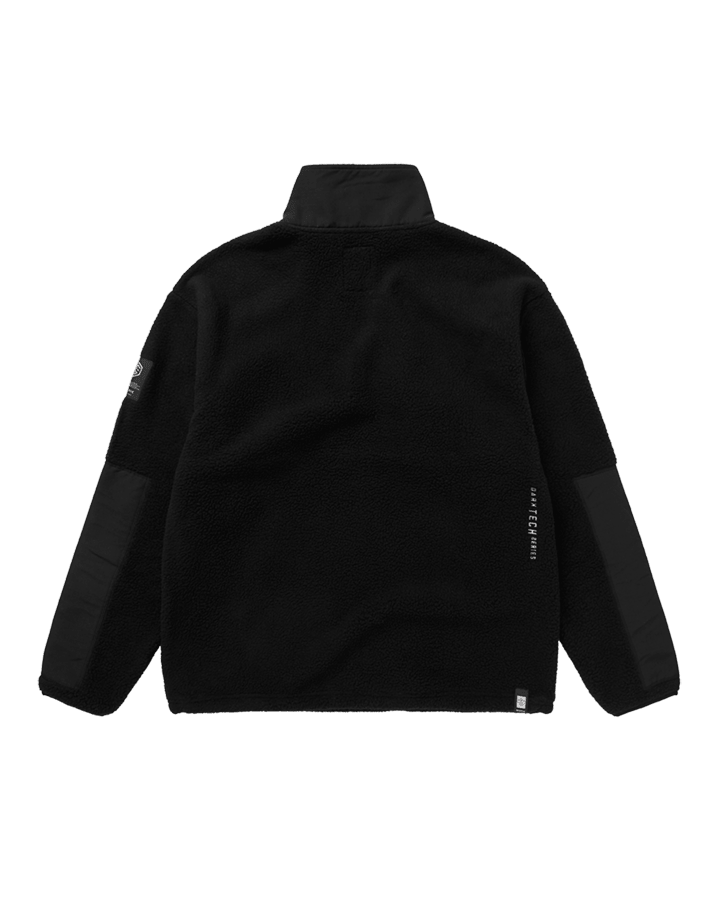 Mystic - DTS Fleece Half Zip Sweat - Black - 2026 - The Kitesurf Centre