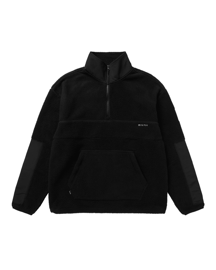 Mystic - DTS Fleece Half Zip Sweat - Black - 2026 - The Kitesurf Centre