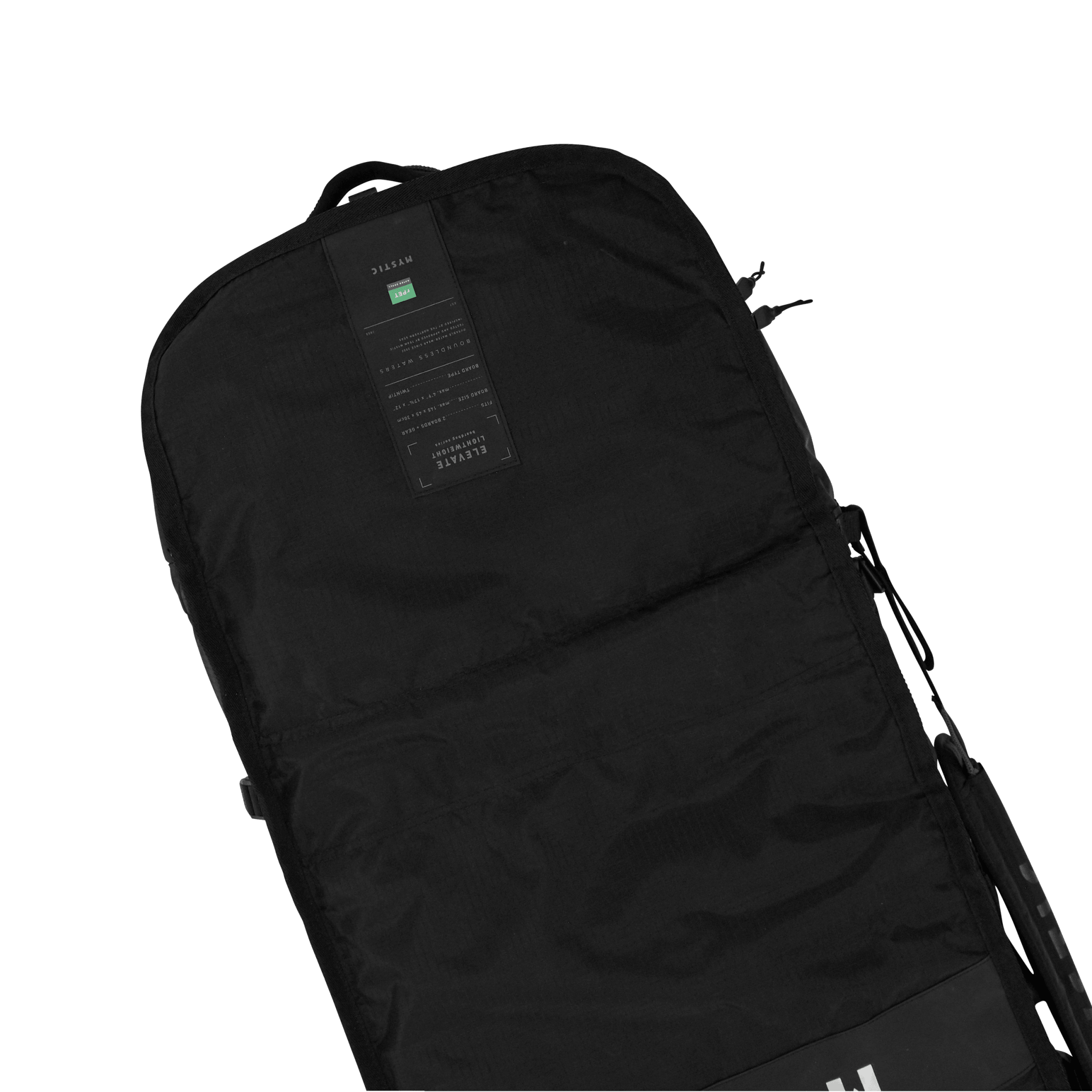 Mystic - Elevate Lightweight Boardbag - Black - 2026 - The Kitesurf Centre