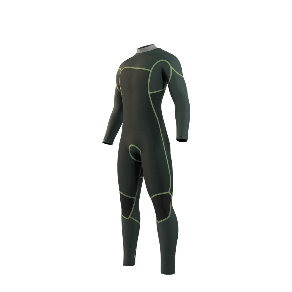 Mystic - Evolve Fullsuit 4/3mm FrontZip Men - NATURAL FOAM - Black - 2026 - The Kitesurf Centre