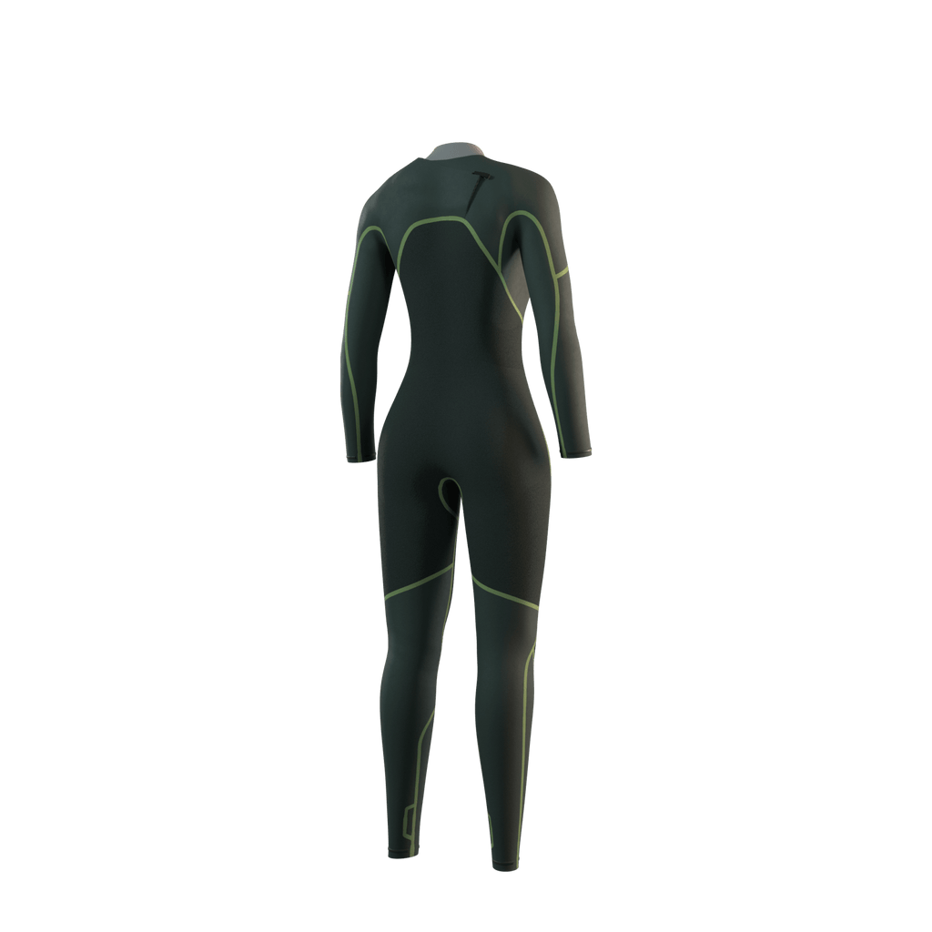 Mystic - Evolve Fullsuit 4/3mm FrontZip Women - NATURAL FOAM - Black - 2026 - The Kitesurf Centre