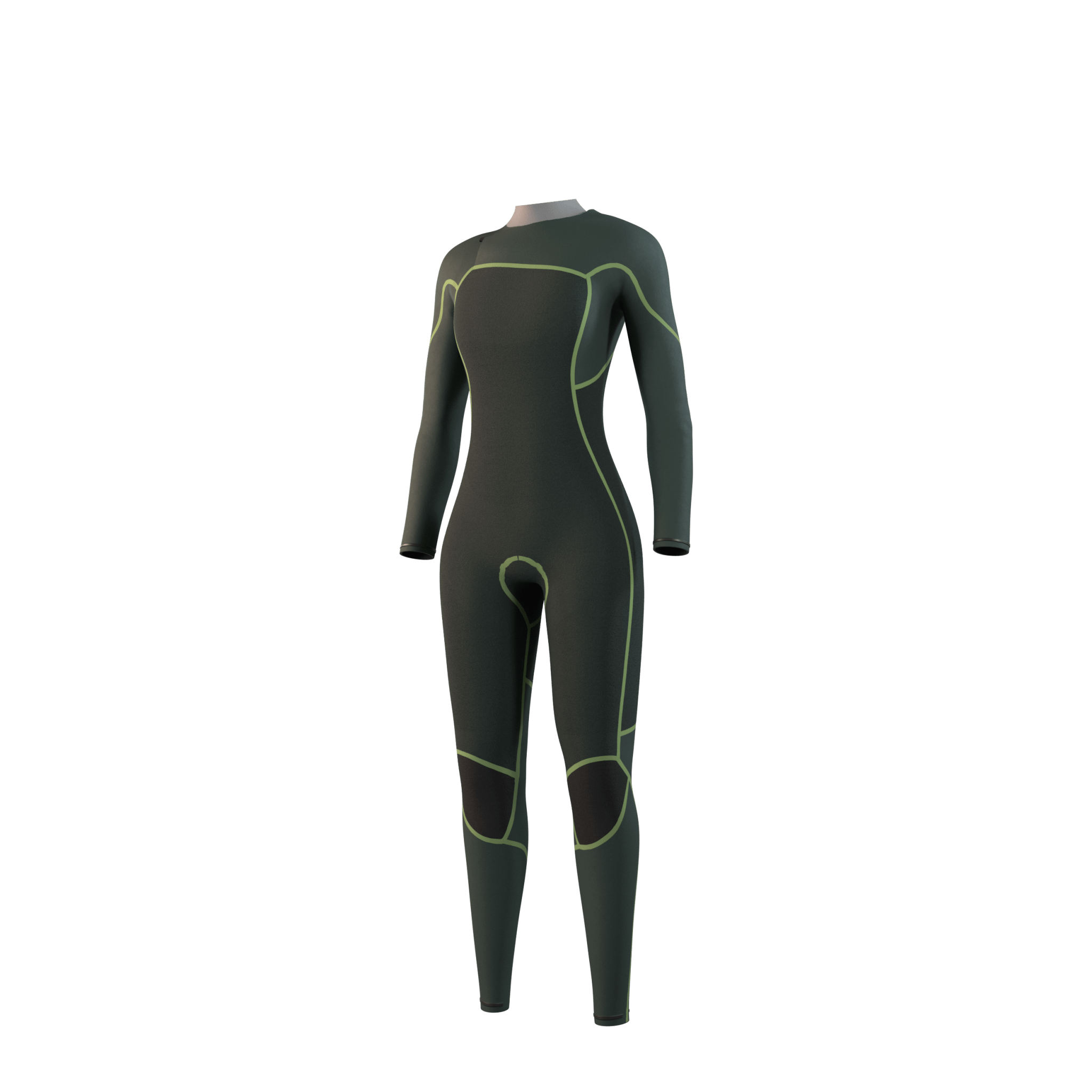 Mystic - Evolve Fullsuit 4/3mm FrontZip Women - NATURAL FOAM - Black - 2026 - The Kitesurf Centre