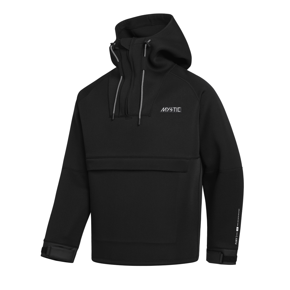 Mystic - Fury Neoprene Hoodie 3/2mm - Black - 2026 - The Kitesurf Centre