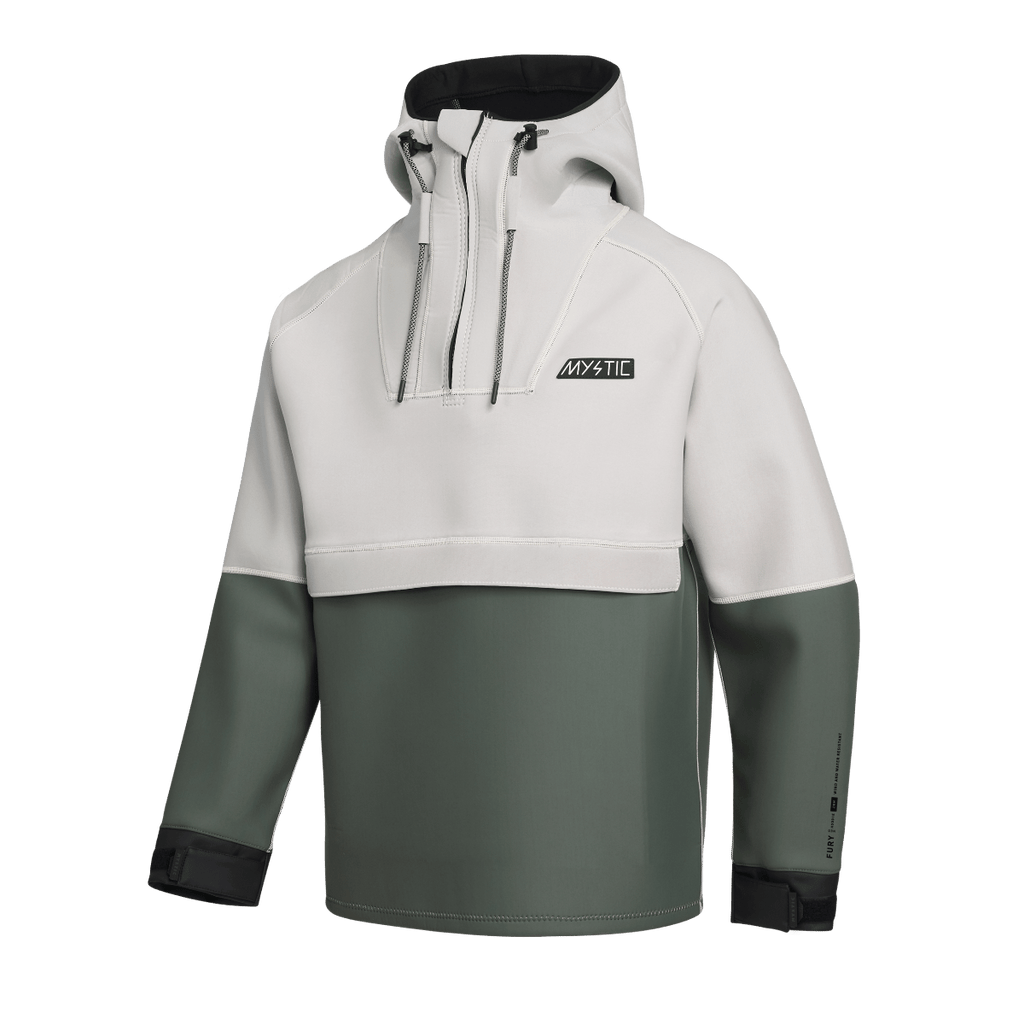 Mystic - Fury Neoprene Hoodie 3/2mm - Green - 2026 - The Kitesurf Centre