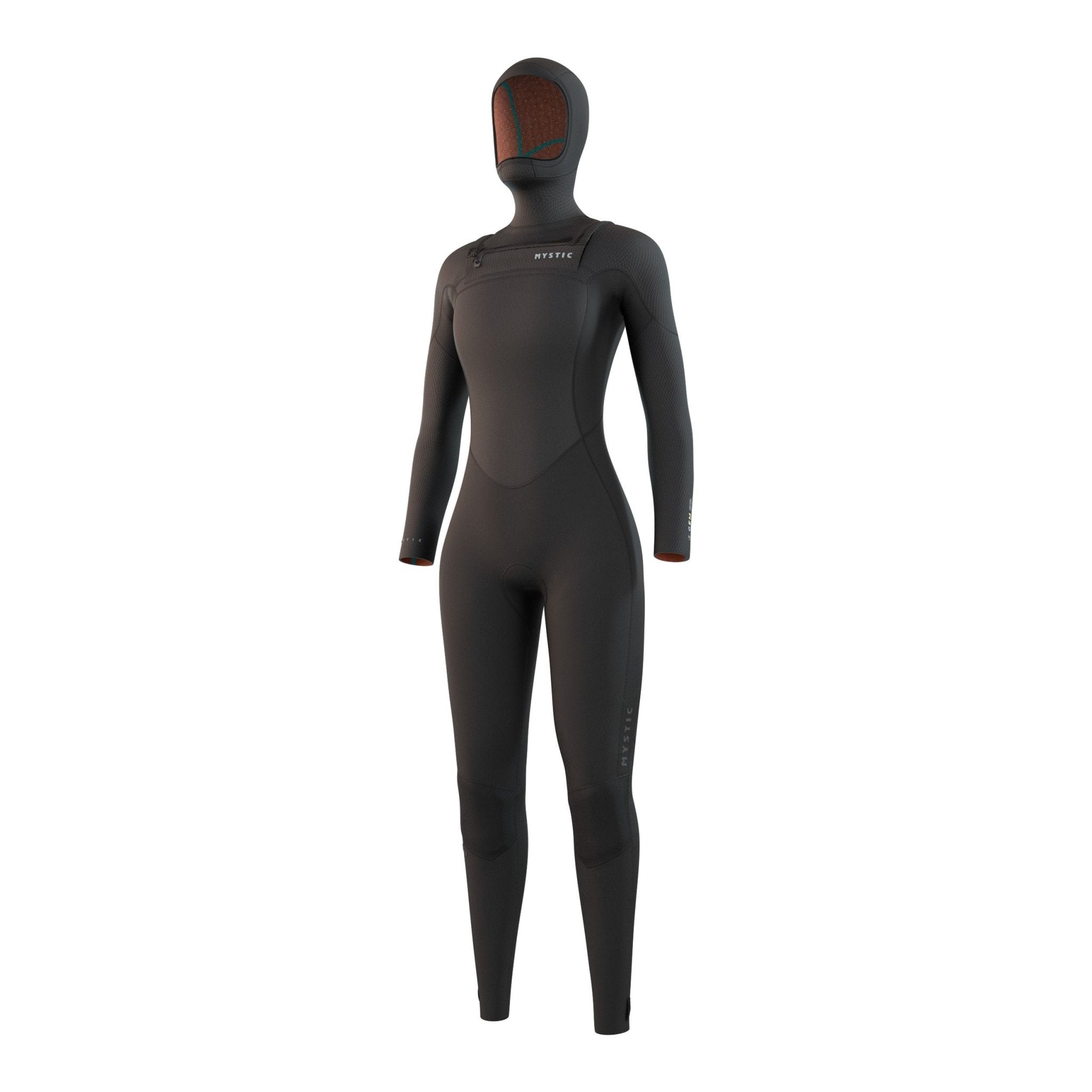 Mystic Gem Hooded Fullsuit 6/4/3mm Front Zip - Black - 2026