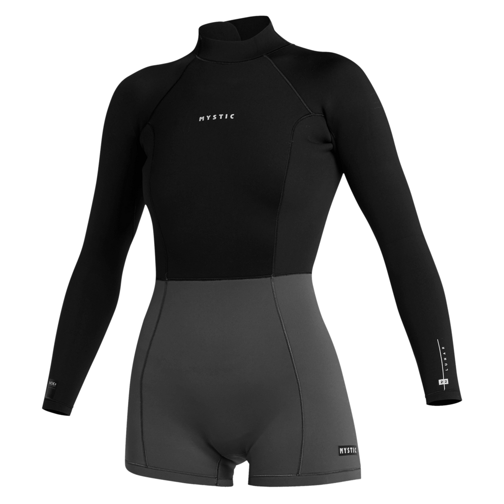 Mystic - Lunar Longarm Shorty 2/2mm Bzip Women - Black - 2026 - The Kitesurf Centre