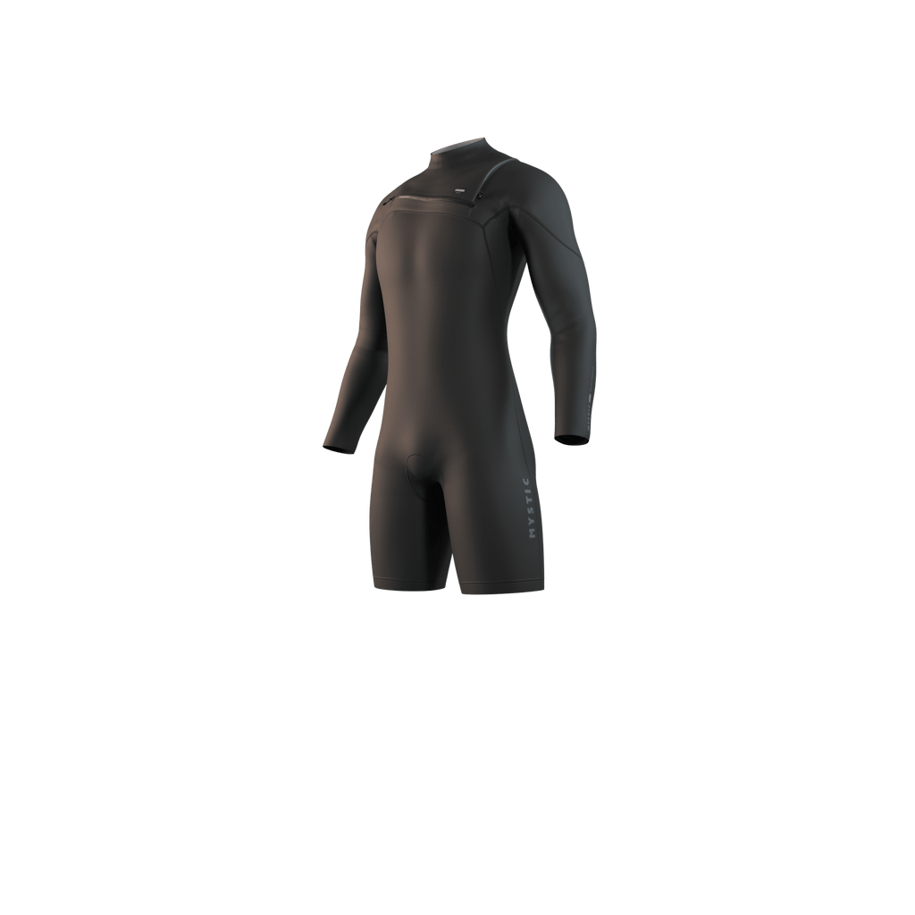 Mystic - Motion Longarm Shorty 3/2mm Fzip - Black - 2026 - The Kitesurf Centre