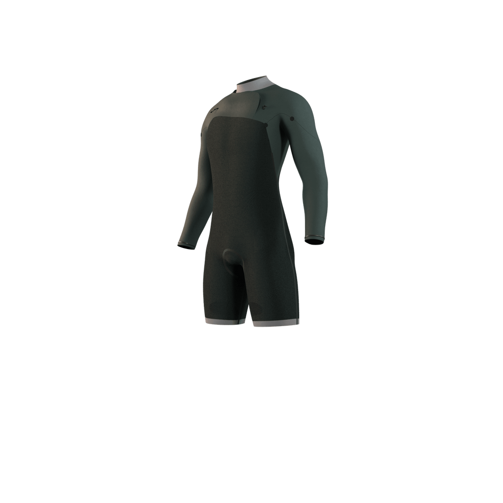 Mystic - Motion Longarm Shorty 3/2mm Fzip - Black - 2026 - The Kitesurf Centre
