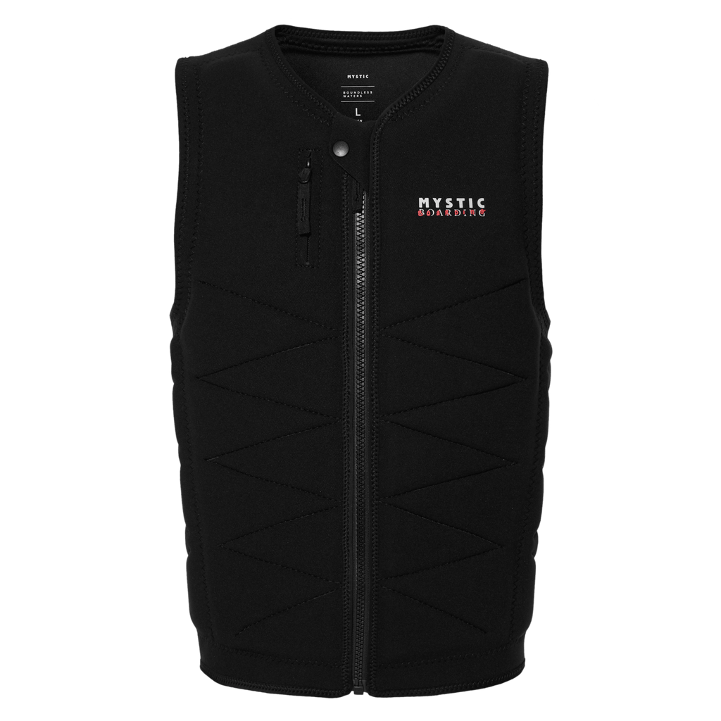 Mystic - Outlaw Impact Vest Fzip Wake - Black - 2026 - The Kitesurf Centre