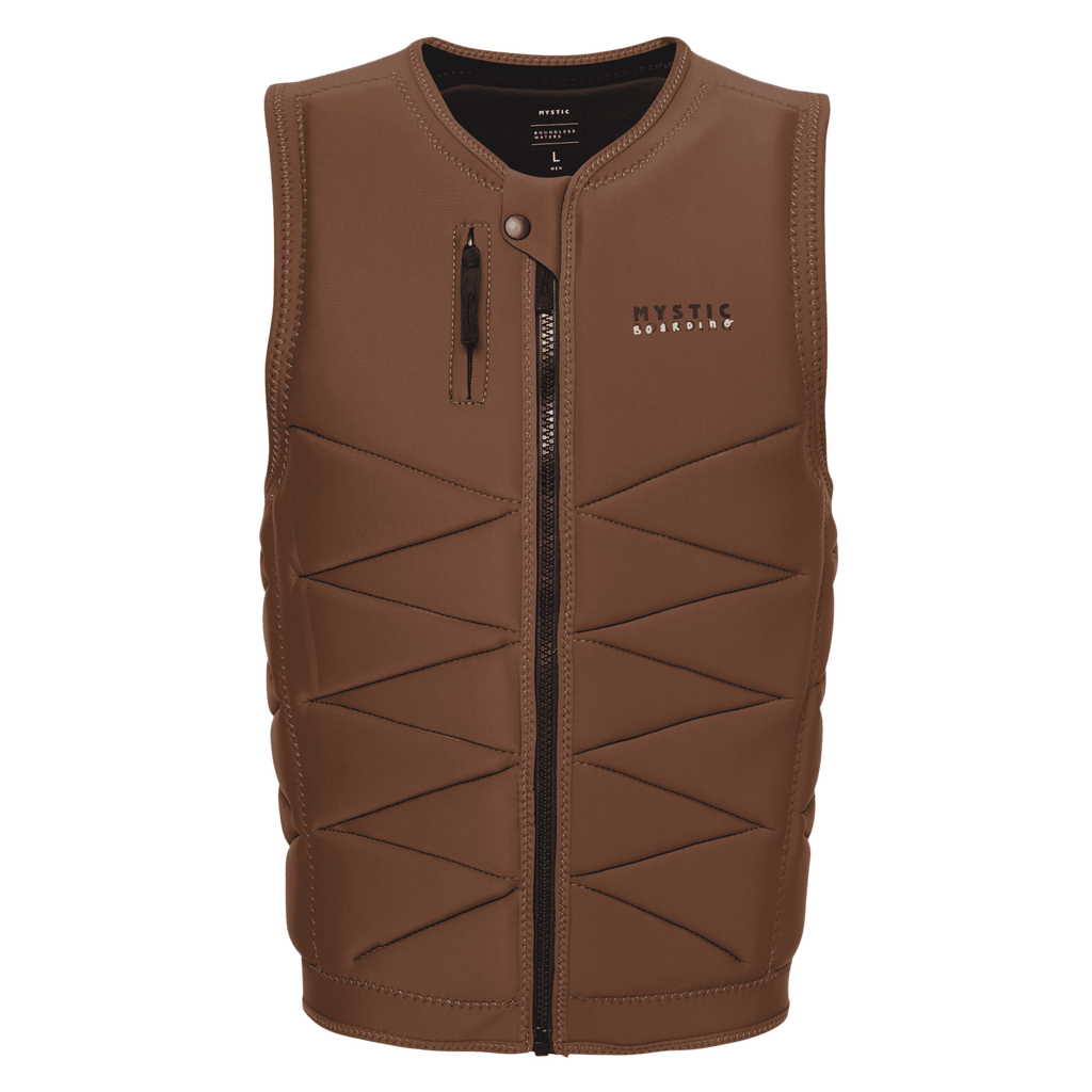Mystic - Outlaw Impact Vest Fzip Wake - Brown - 2026 - The Kitesurf Centre